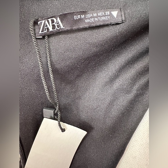 #15 NWT Zara Draped Halter Dress in Black - Picture 10 of 10